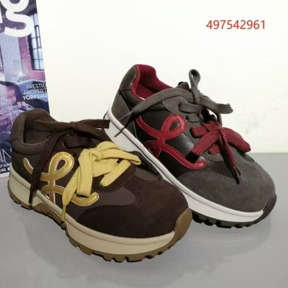 497542961佰诗奴2025年秋冬新款拼色防滑休闲时尚百搭德训单鞋