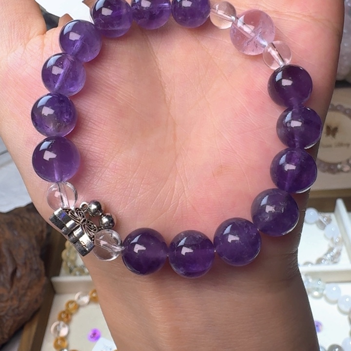 未镶嵌手链水晶紫色水晶未镶嵌手串