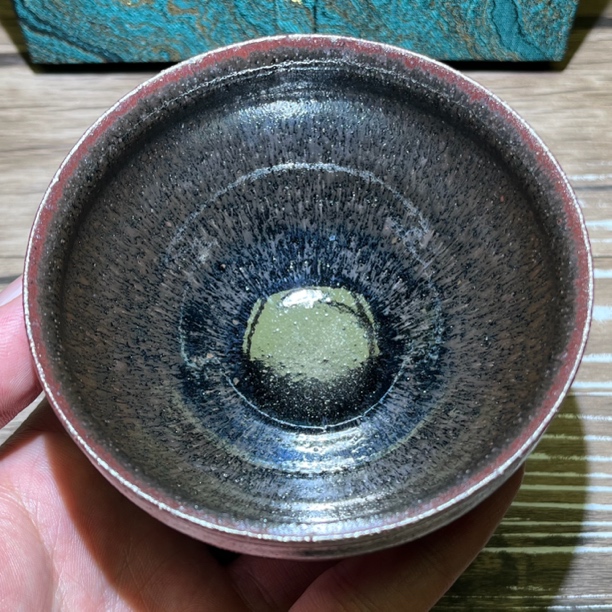 建阳建盏陶瓷茶杯非遗大师吴立勇柴烧复古银毫手工铁胎主人杯盏杯