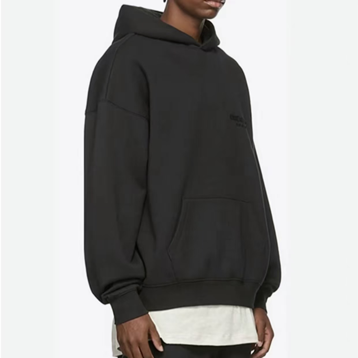 8th Essentials字母Logo植绒印花连帽加绒重磅卫衣 【小伏蝶专属】