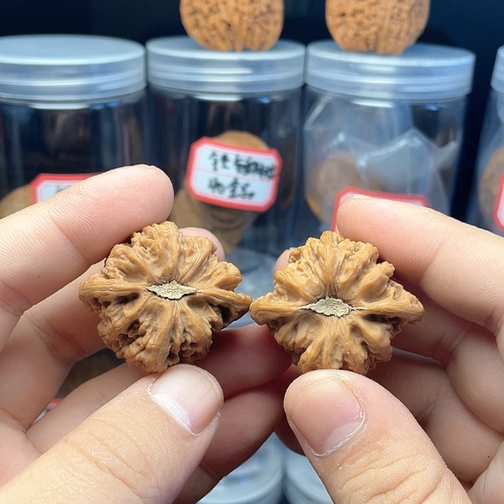 把件文玩核桃36全品密纹红宝石红玛瑙