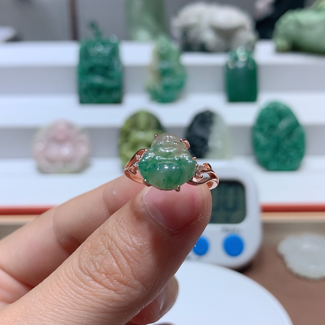 独山玉挂件银S925镶嵌