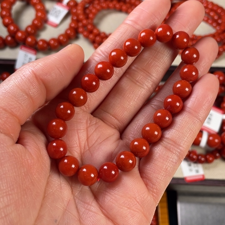 南红玛瑙手链未镶嵌