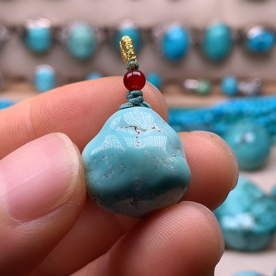 绿松石未镶嵌吊坠(不含链)