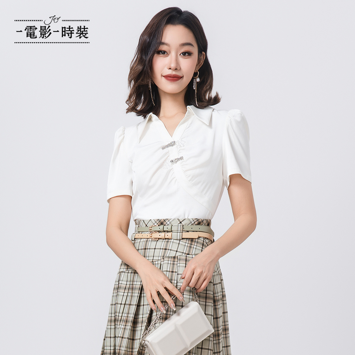 【林一专属】一电影一时装新中式短袖梭织衫上衣百搭FFLS122311