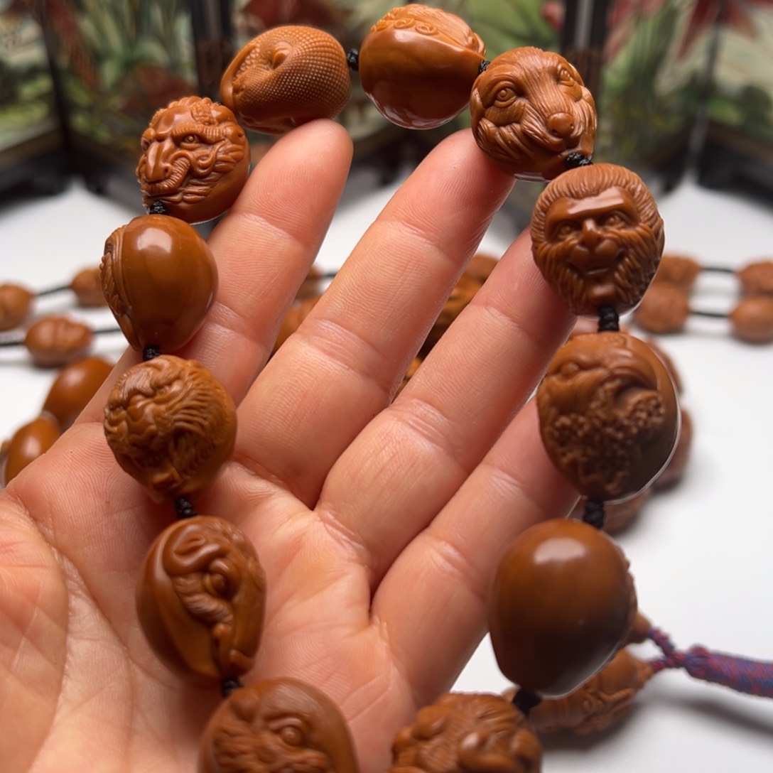 橄榄核手串/手链浮雕十二生肖