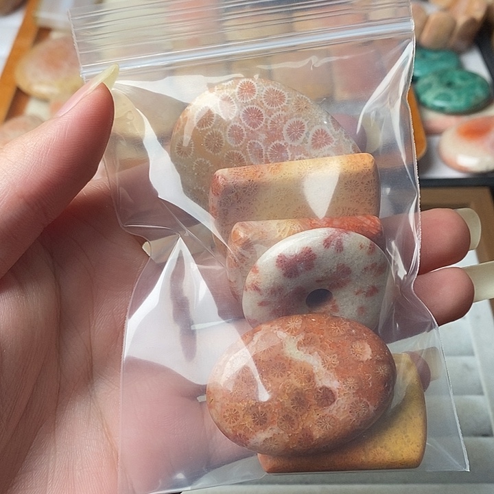 眀***)硅化玉未镶嵌颈饰