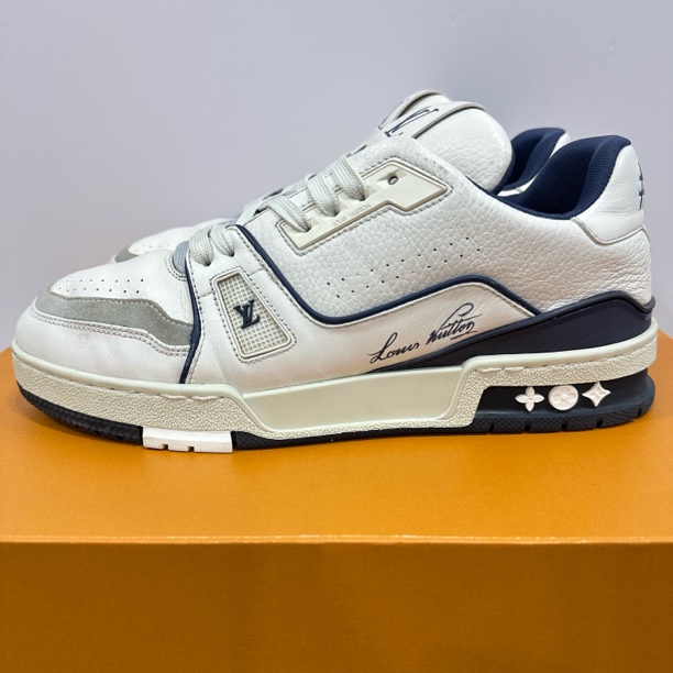 95新 LouisVuitton/路易威登 41码 trainer 蓝水泥 低帮板鞋
