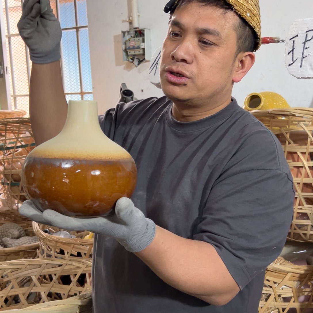 摆件151 号高中低温陶瓷工艺瓶（部分微瑕）