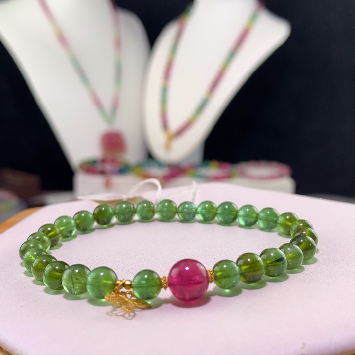 双色碧玺手链未镶嵌