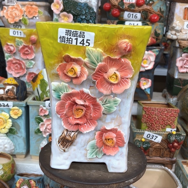 紫砂花盆粗陶材质多肉花盆145