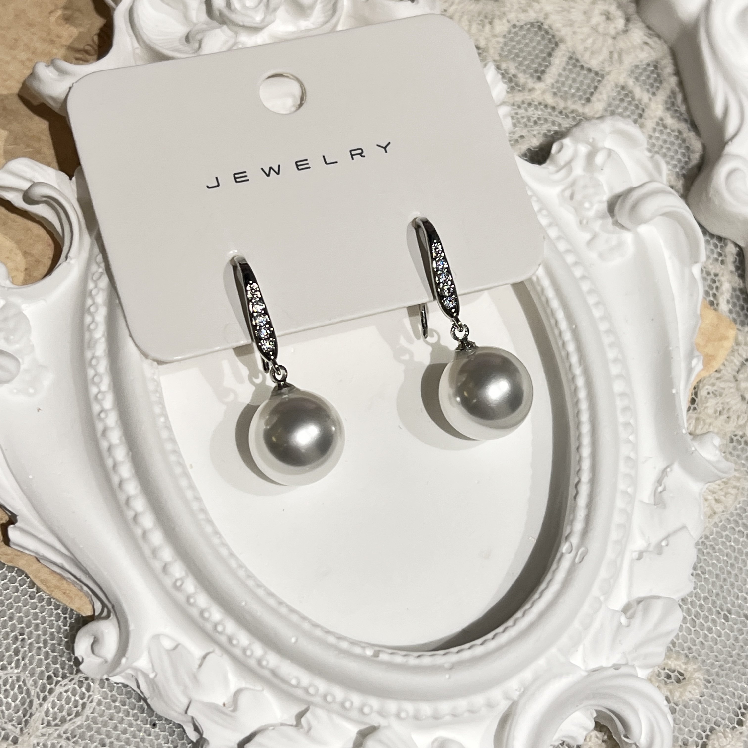 铜合金仿珍珠耳饰 日韩耳环女轻职风设计耳饰耳钩精致个性耳勾