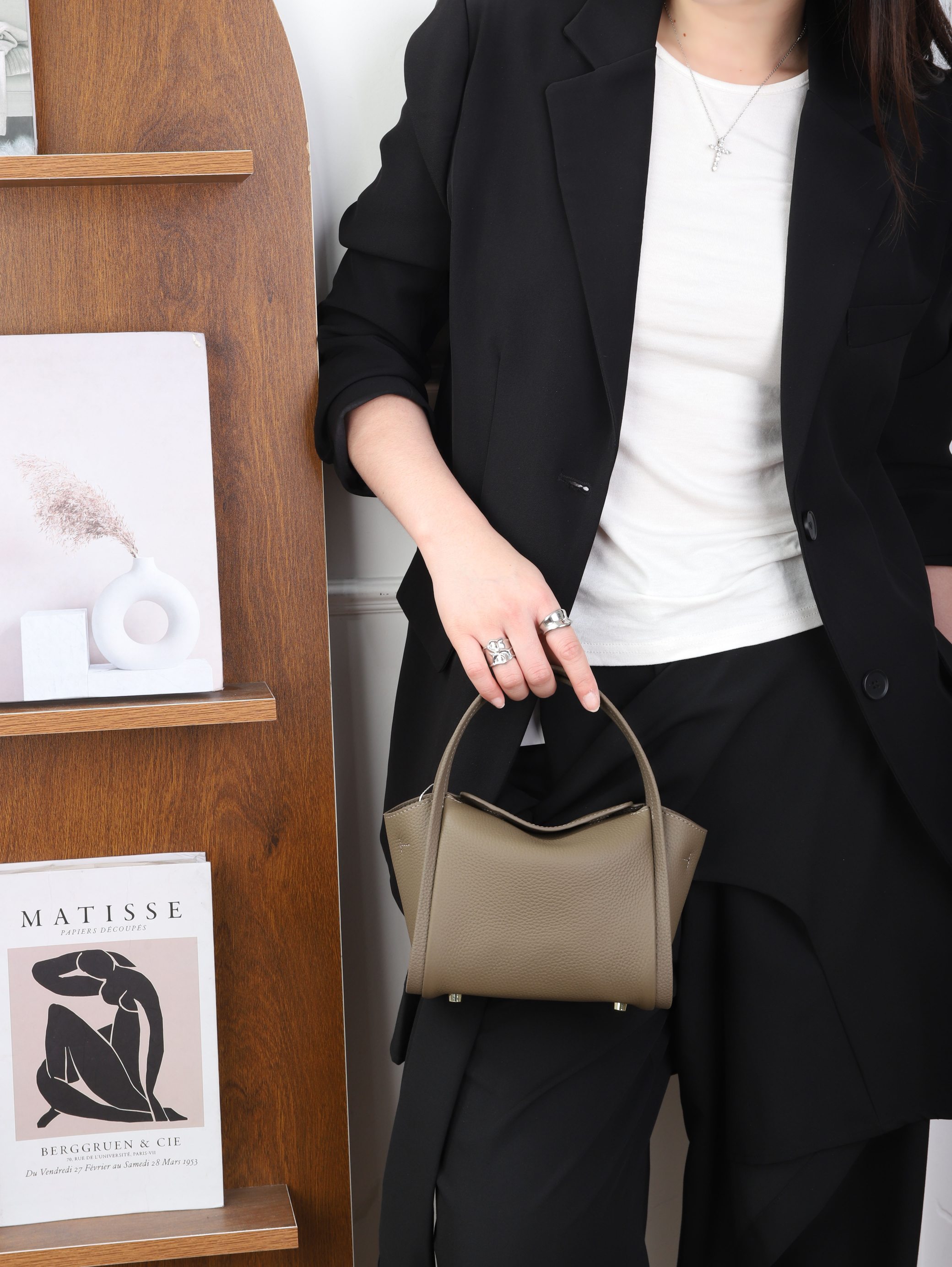 【元宝包】新款优雅风菜篮通勤风简约风手提包潮流气质新中式-9079