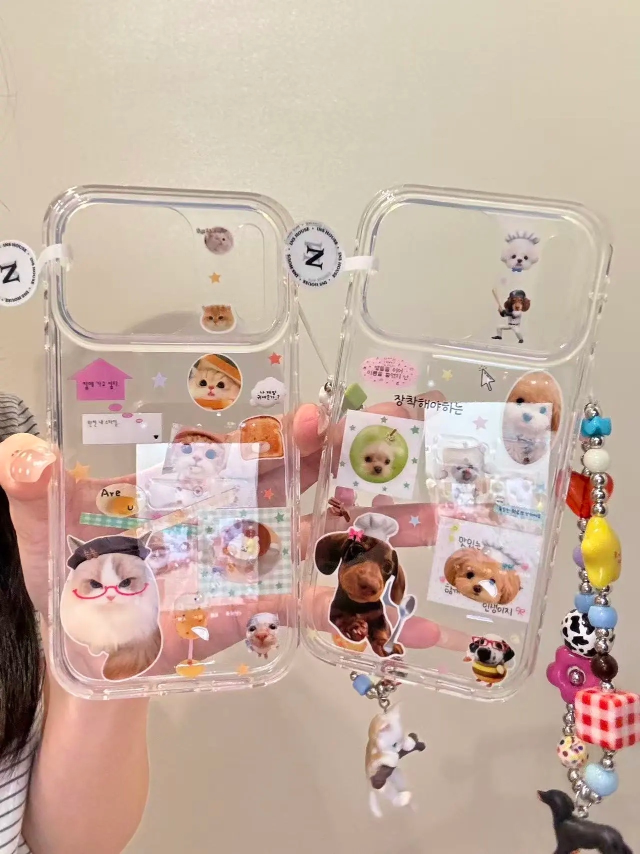 韩系ins插图甜品厨师猫咪腊肠狗适用iphone17promax苹果16p手机壳