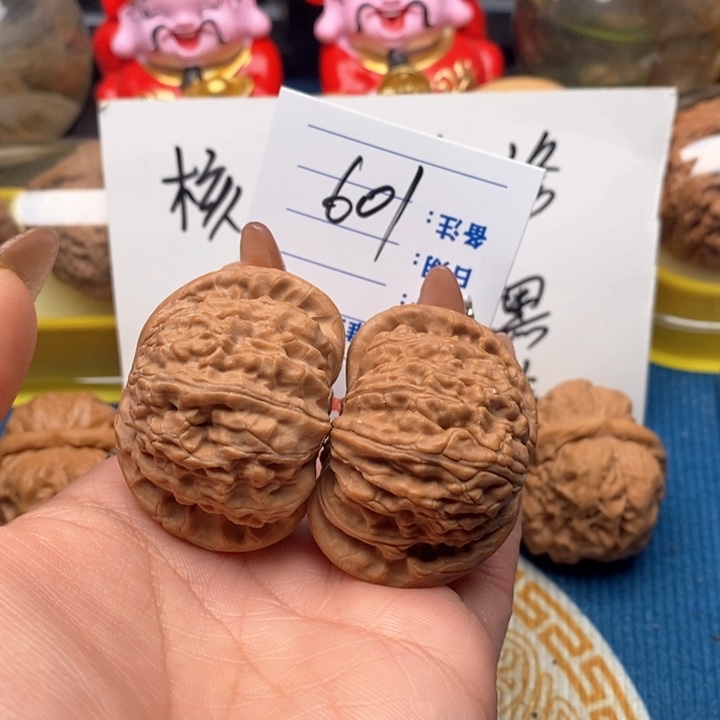 文玩核桃把件601号45白狮子