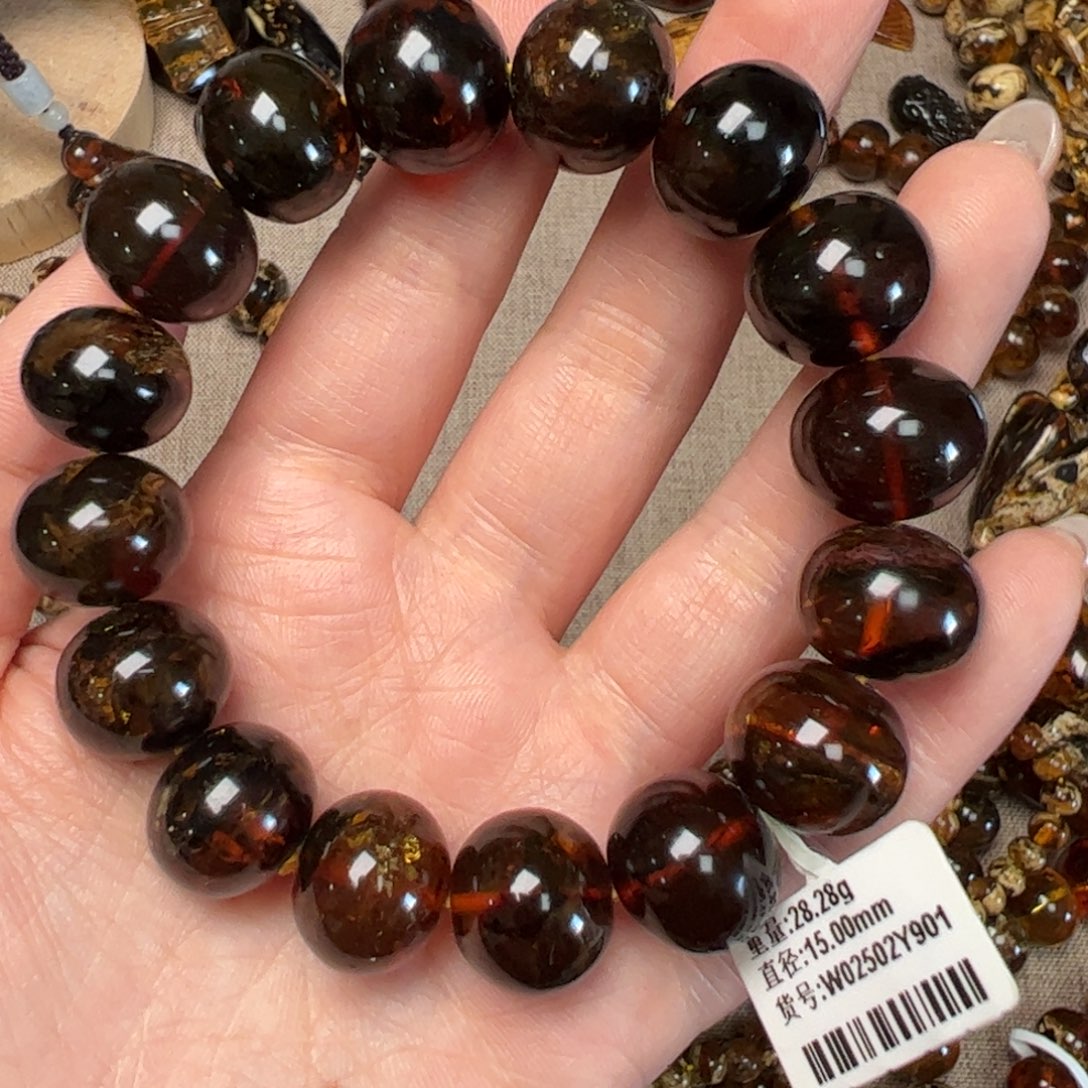 琥珀手链未镶嵌孤***抚顺血翳