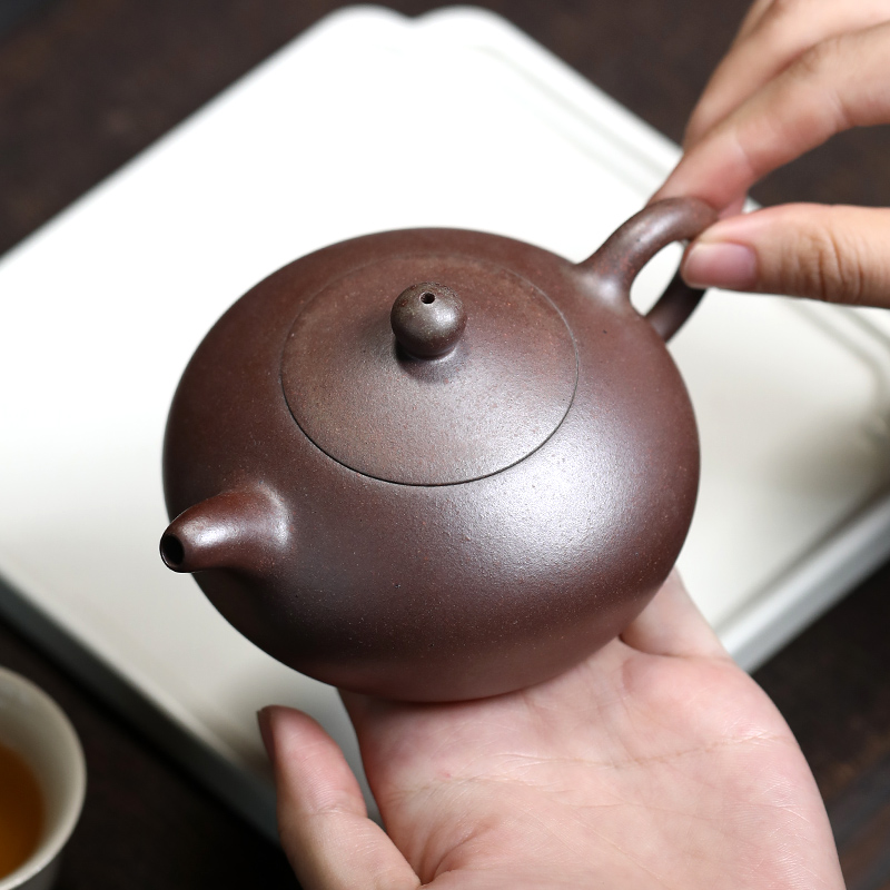 大吉羊柴烧 宜兴紫砂壶茶壶 原矿本山绿泥玉乳170ml庄勤英