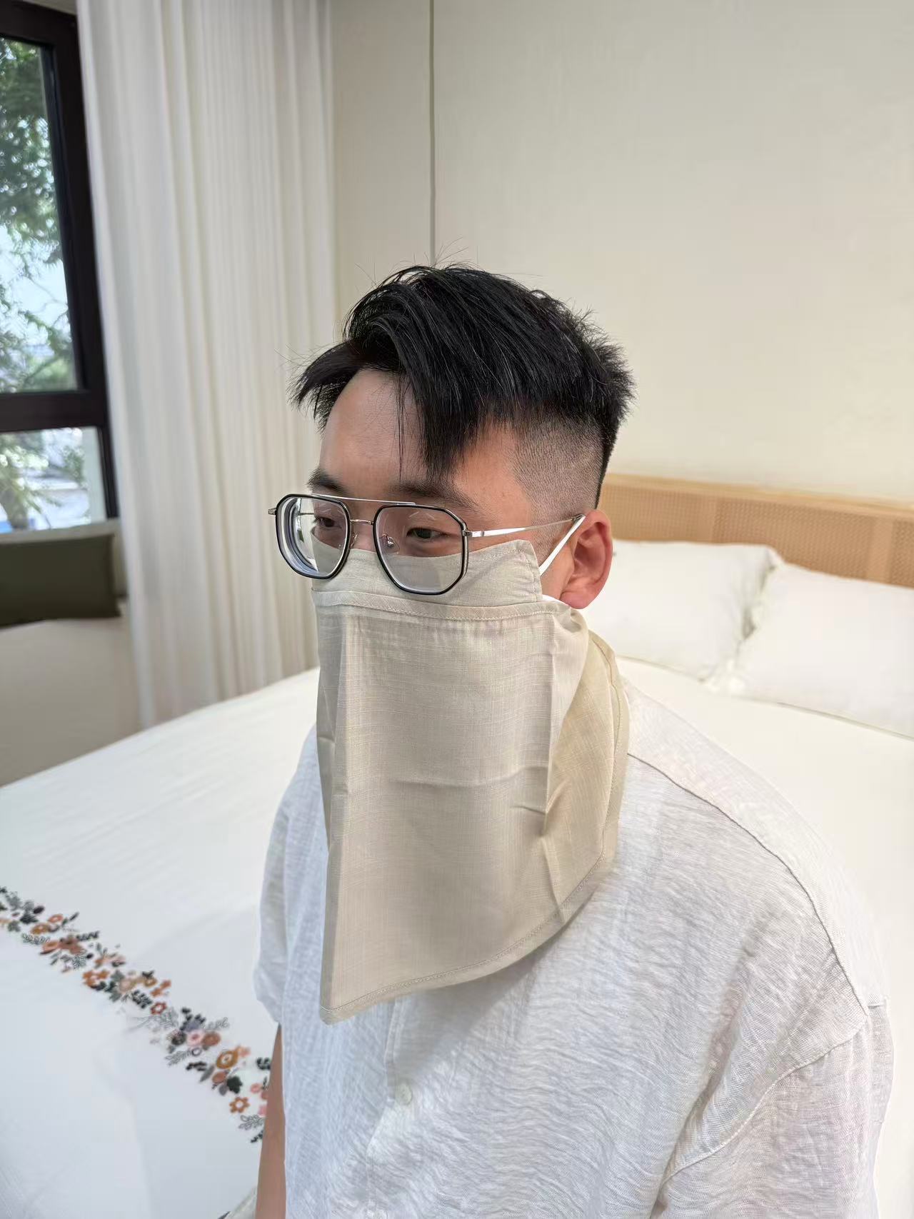 【防晒面罩】天丝麻面罩夏季户外出行透气