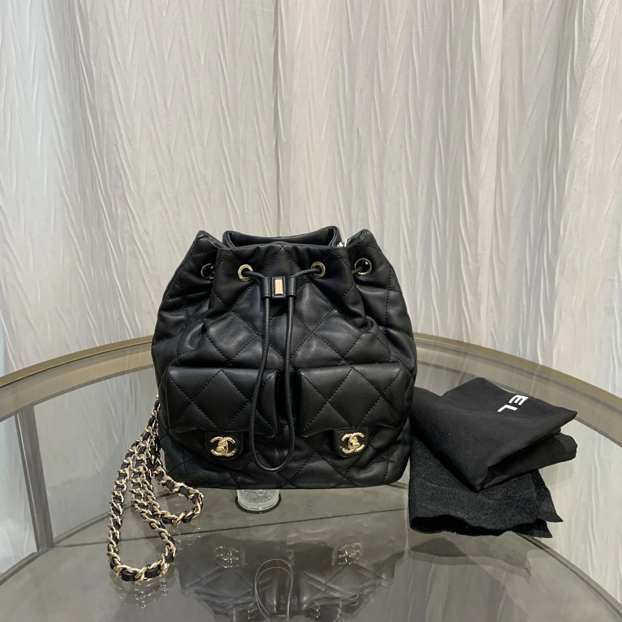 99新 Chanel/香奈儿 Chanel双肩包青蛙包牛皮  23芯片 US51251