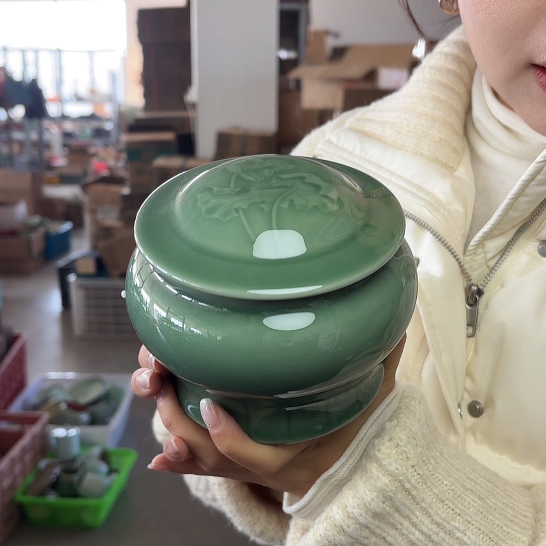 龙泉云间青瓷小米茶器