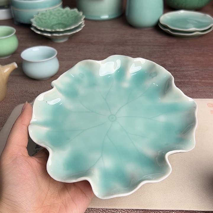 龙泉云间青瓷小米茶器