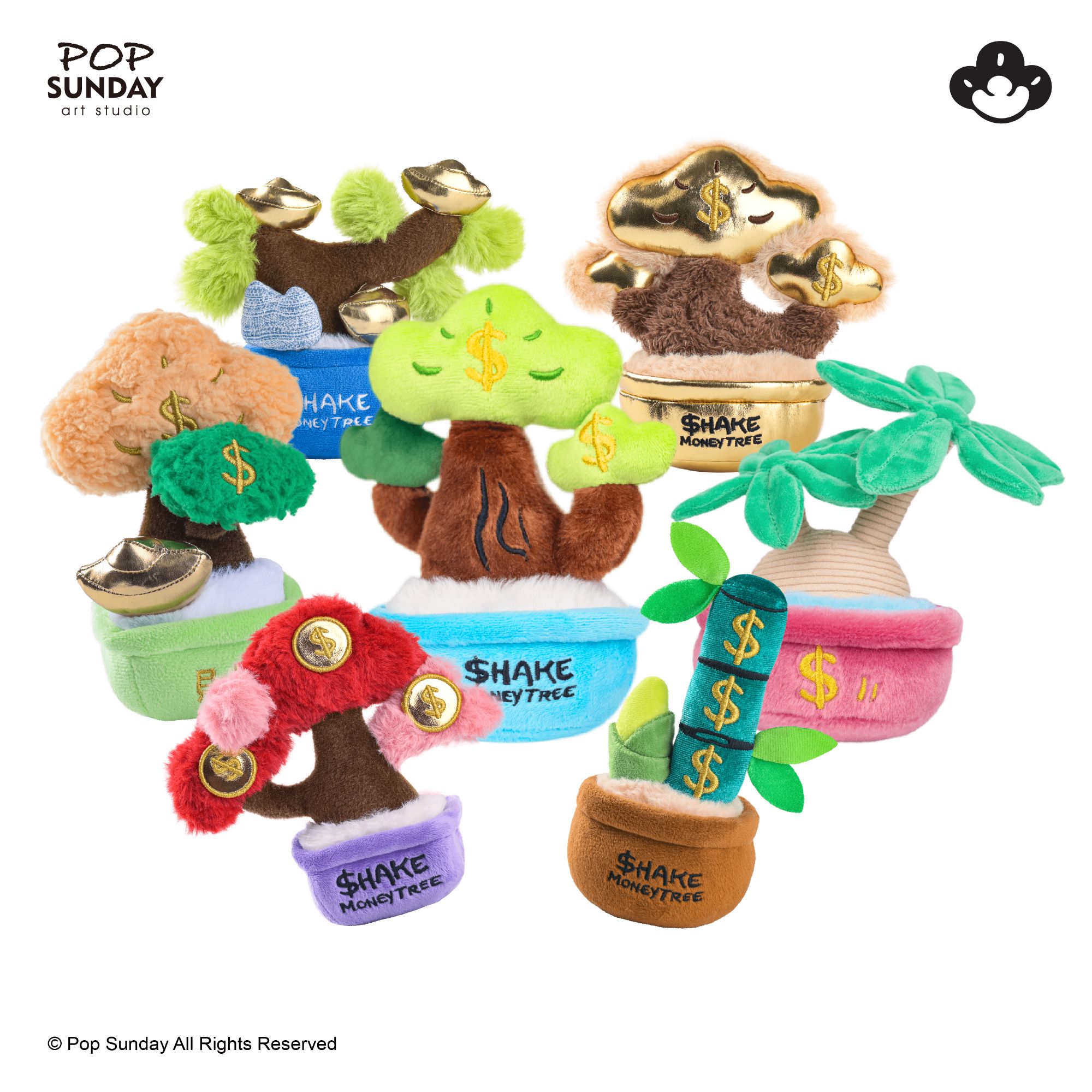 POP SUNDAY摇钱树盲盒办公室摆件毛绒玩偶生日礼物创意年会采购