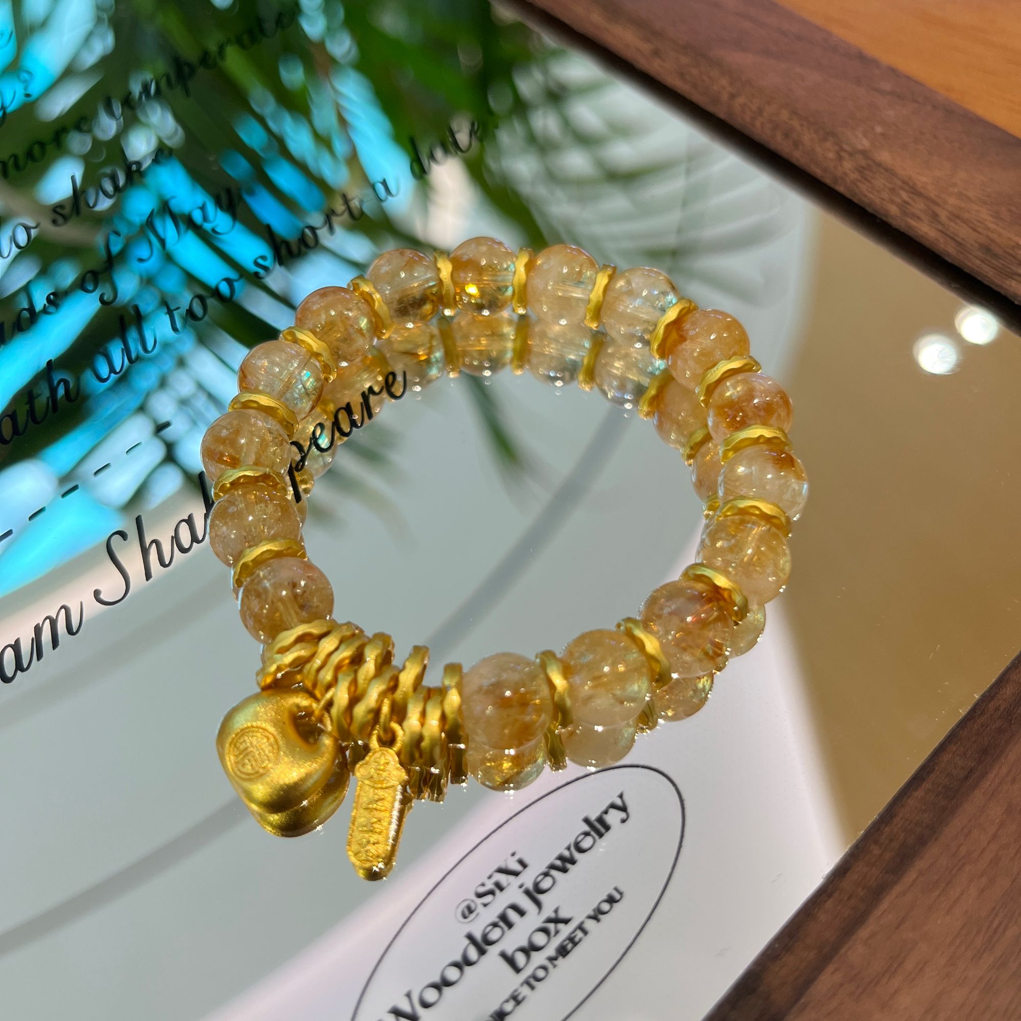 【金福袋】9mm黄塔晶 原创天然黄水晶手串设计款送礼转运手链 A347