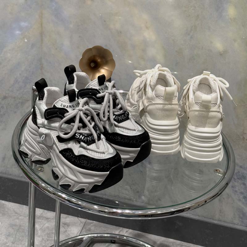 小个增高女鞋2025早春10CM厚底欧洲站增高老爹鞋女休闲鞋5689-17