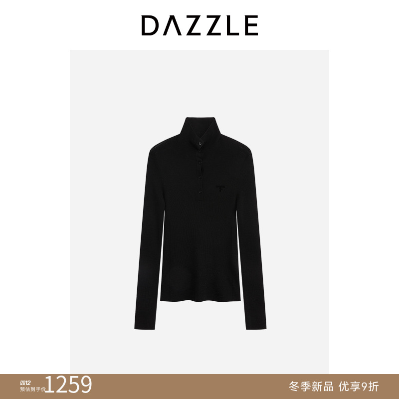 DAZZLE 地素毛衣25年冬新款全羊毛针织套衫针织上衣2J4E486