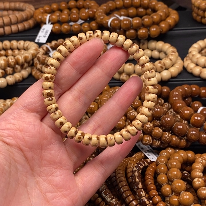 手串紫金鼠纯肉奶油花药片手串尺寸7.8