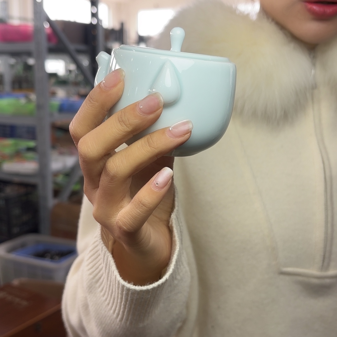 龙泉云间青瓷小米茶器