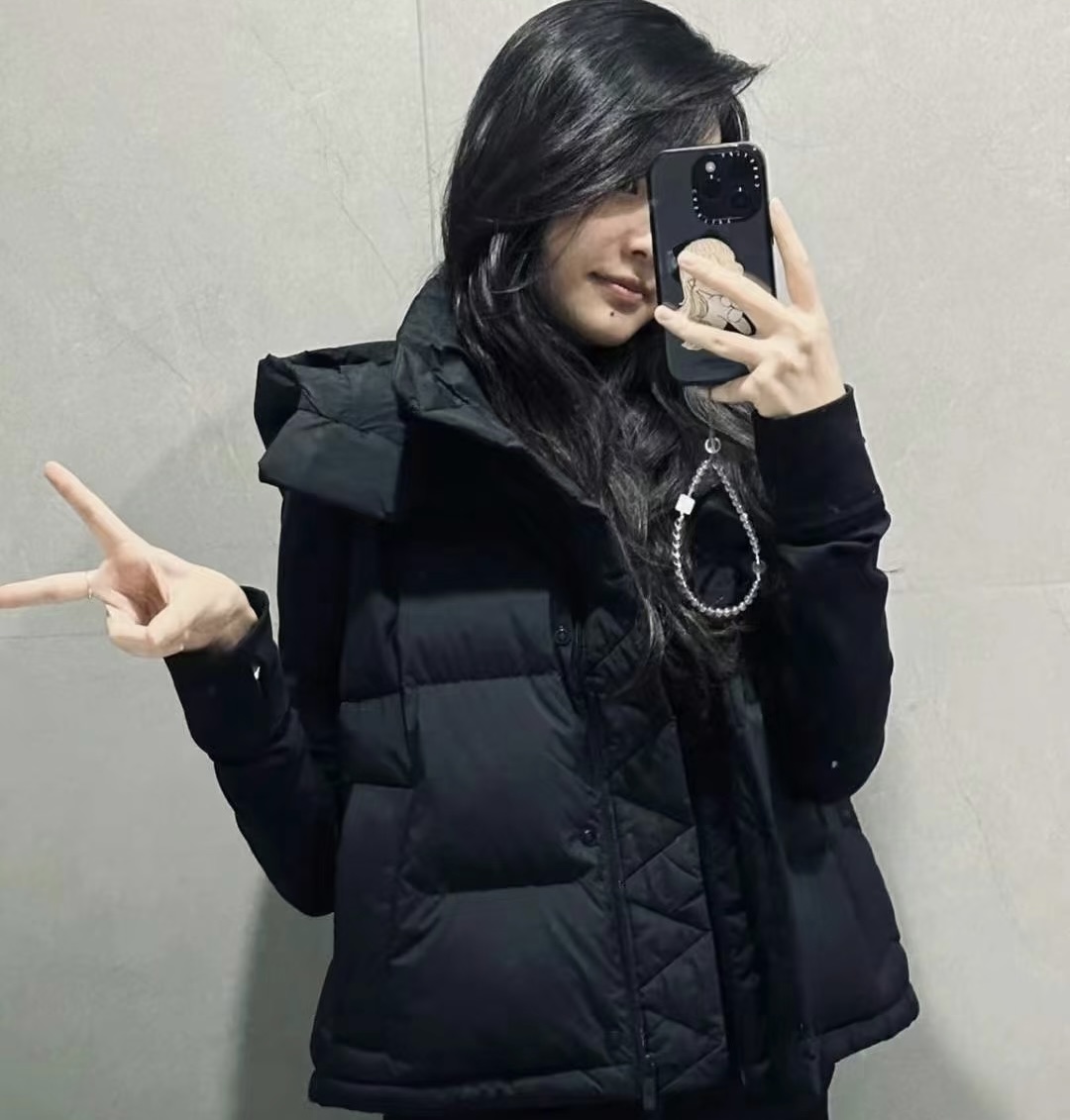 泡芙四格羽绒连帽马甲-正正专属