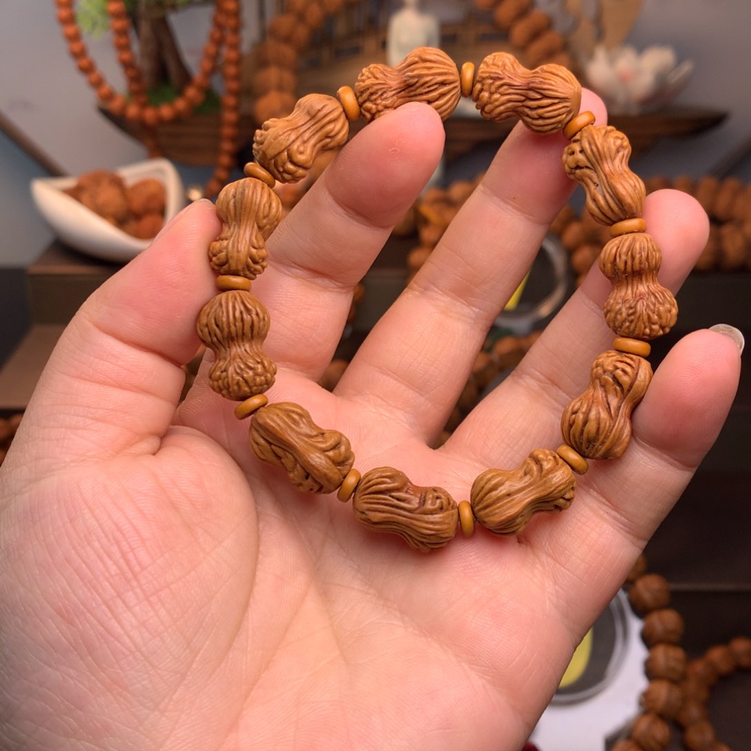 桃核手串龙纹桃核花生