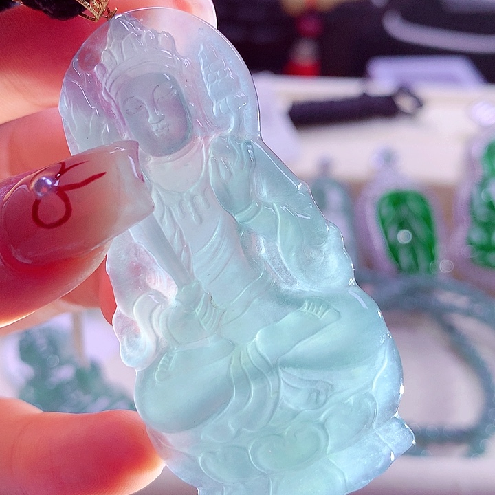 翡翠颈饰18K金镶嵌天然