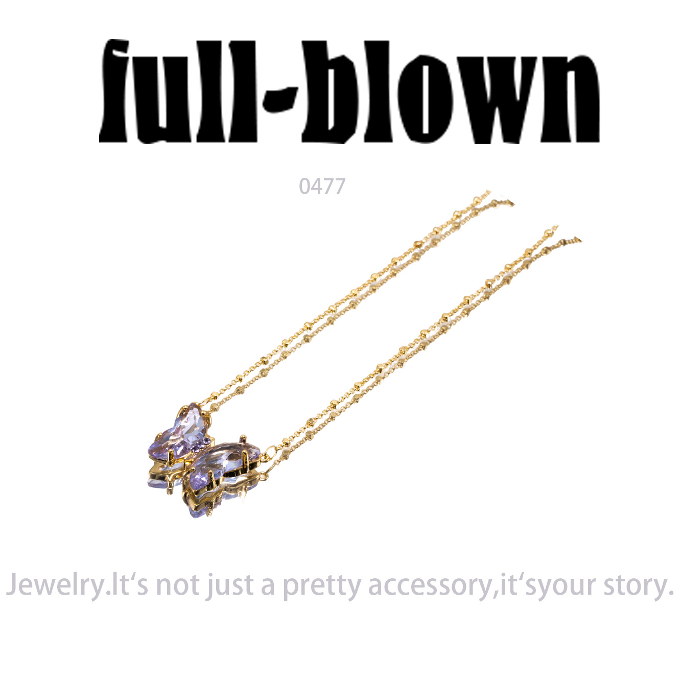 铜合金项链 FB蝴蝶时尚百搭轻奢设计师项链~0477