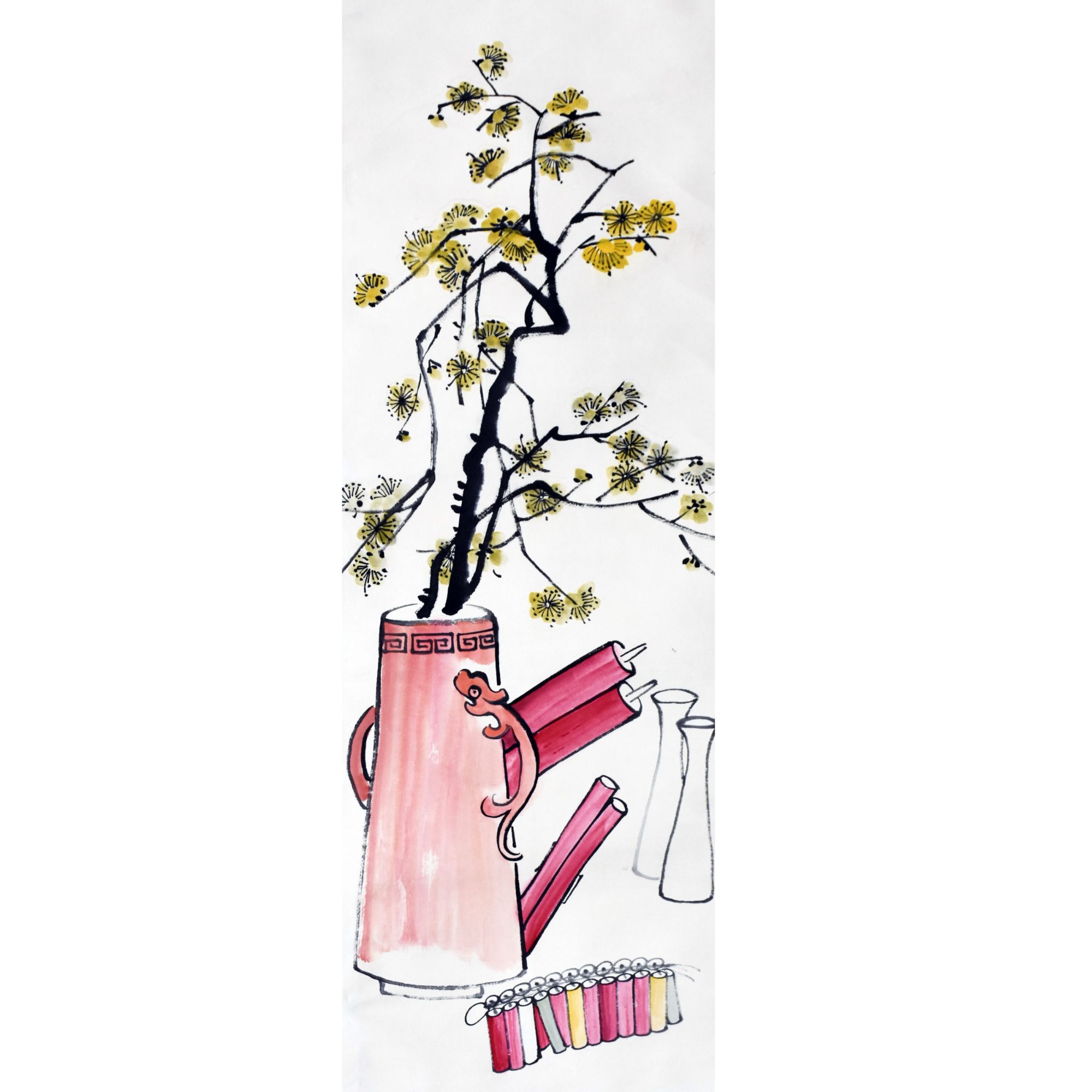 HM9526 岁朝图 100×42 纸本立轴 3.7平尺