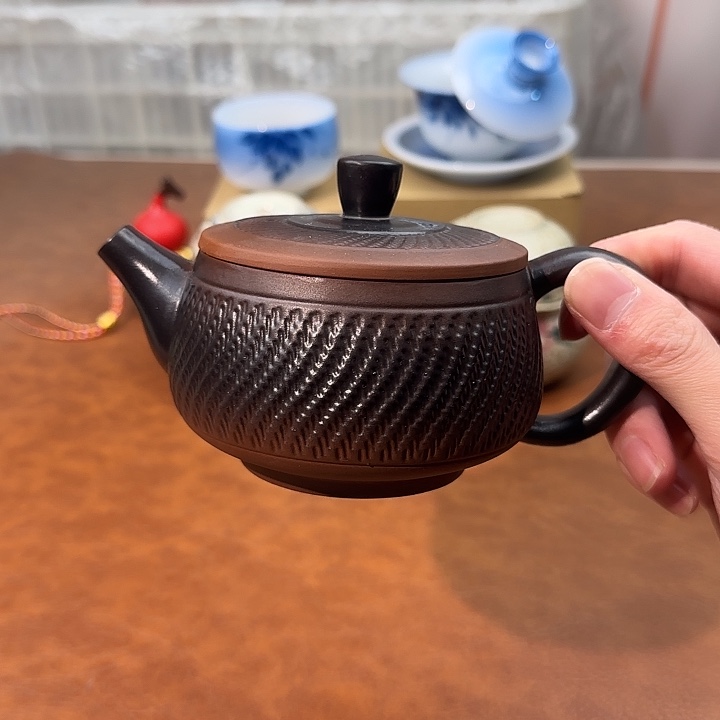 颜瓷闪购商品代替链接紫陶汉瓦壶300ml