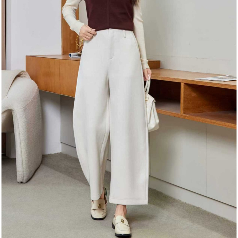 【大军夫妇专属】织博士ZBS-480 羊毛百搭显瘦九分弯刀裤