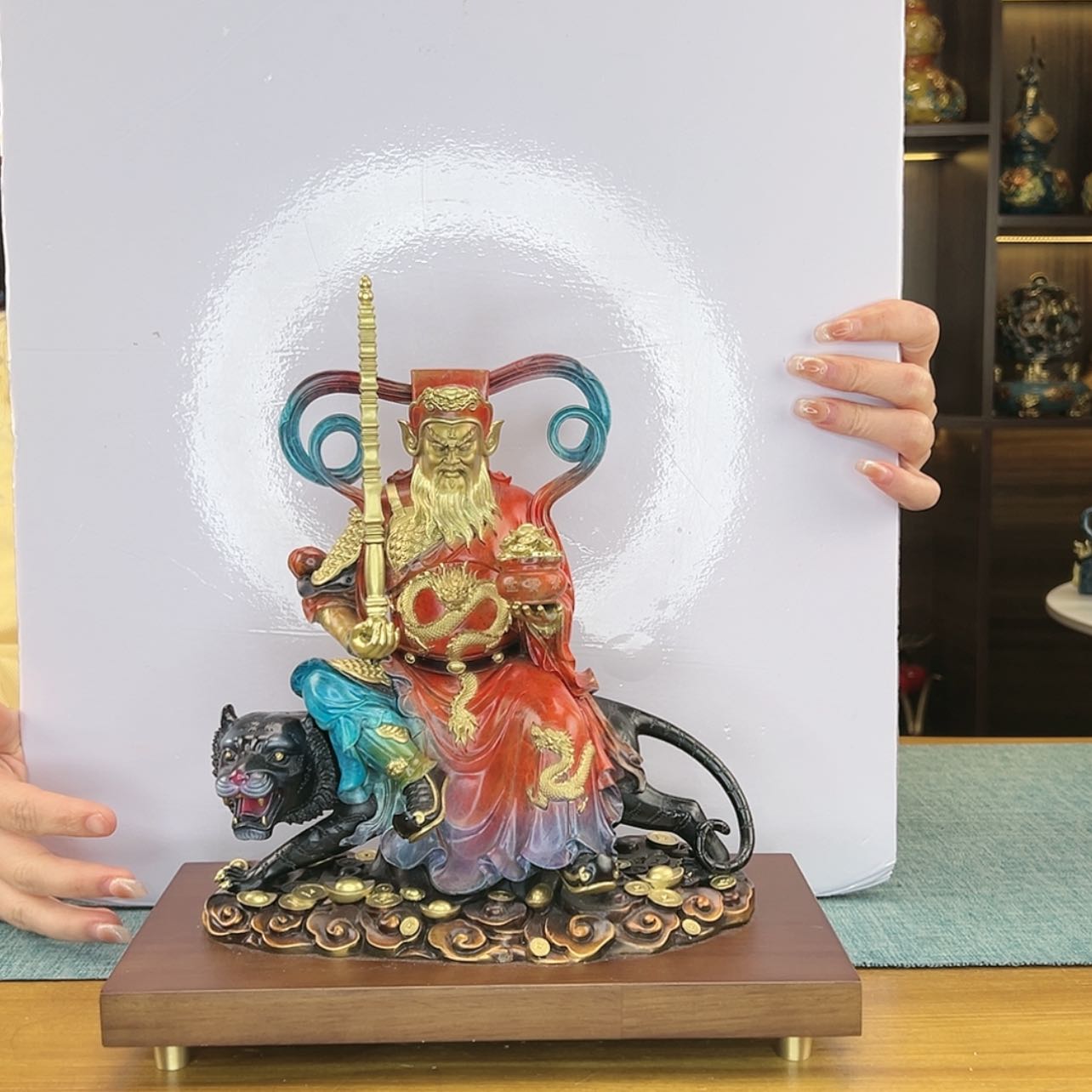 【闪购商品】?**板全铜赵公明财神爷摆件小号