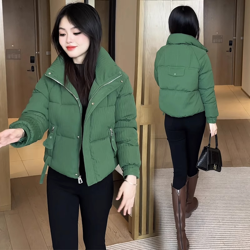 爆款时尚短款羽绒棉衣棉服女2024冬季新款洋气显瘦加厚小棉袄外套