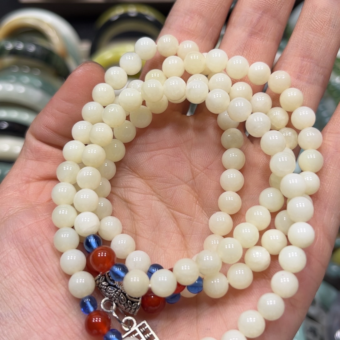 蛇纹石玉手链未镶嵌