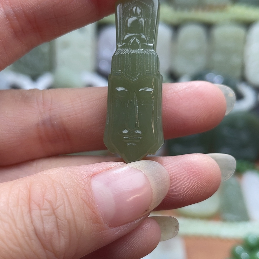 和田玉未镶嵌吊坠(不含链)