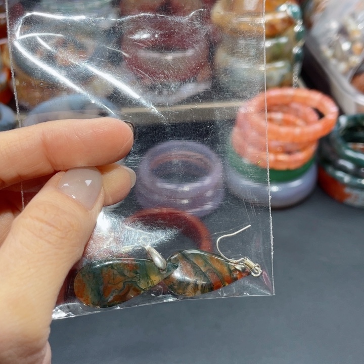 【闪购商品】未镶嵌耳环玛瑙/玉髓岁**好
