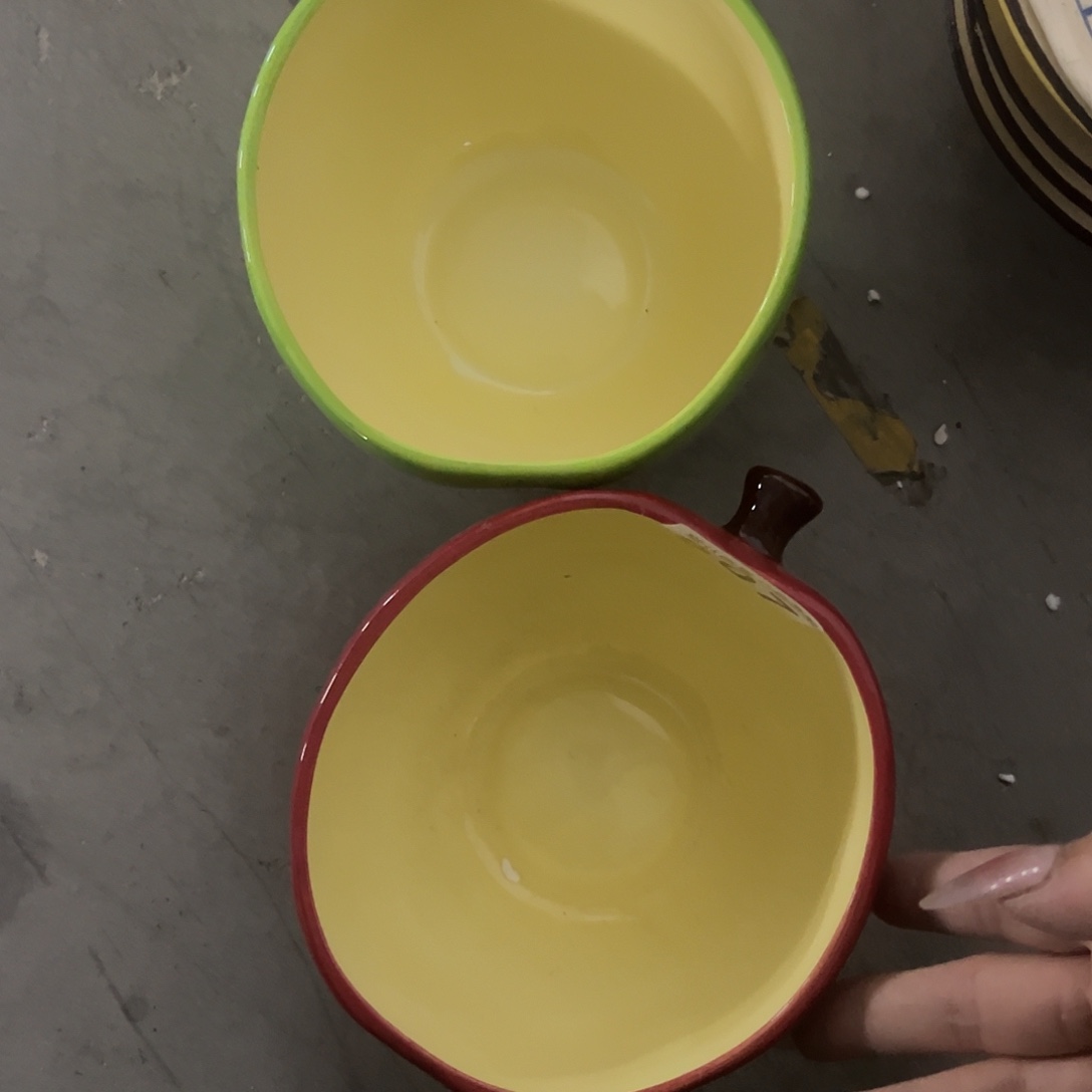 陶微瑕红绿苹果碗一组507