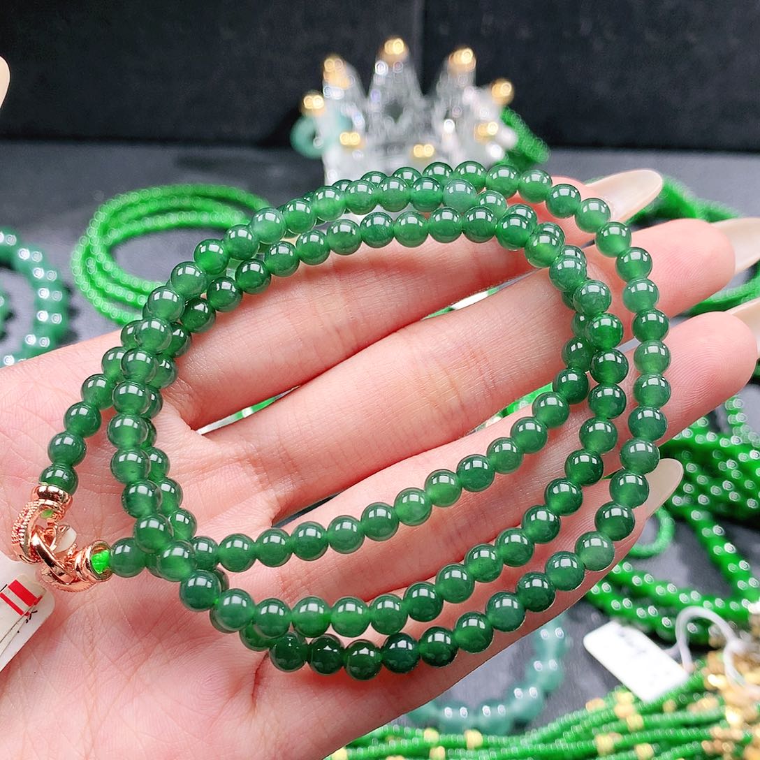 翡翠未镶嵌手链项链