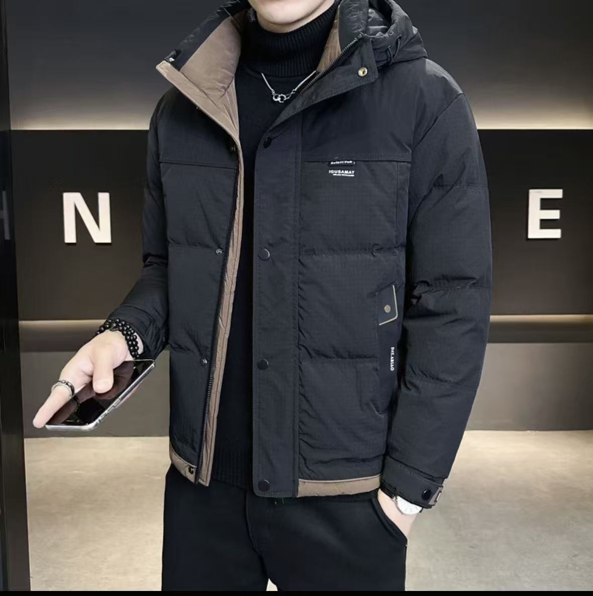 2025冬季男士新款百搭显瘦外套加厚保暖宽松时尚简约上衣男