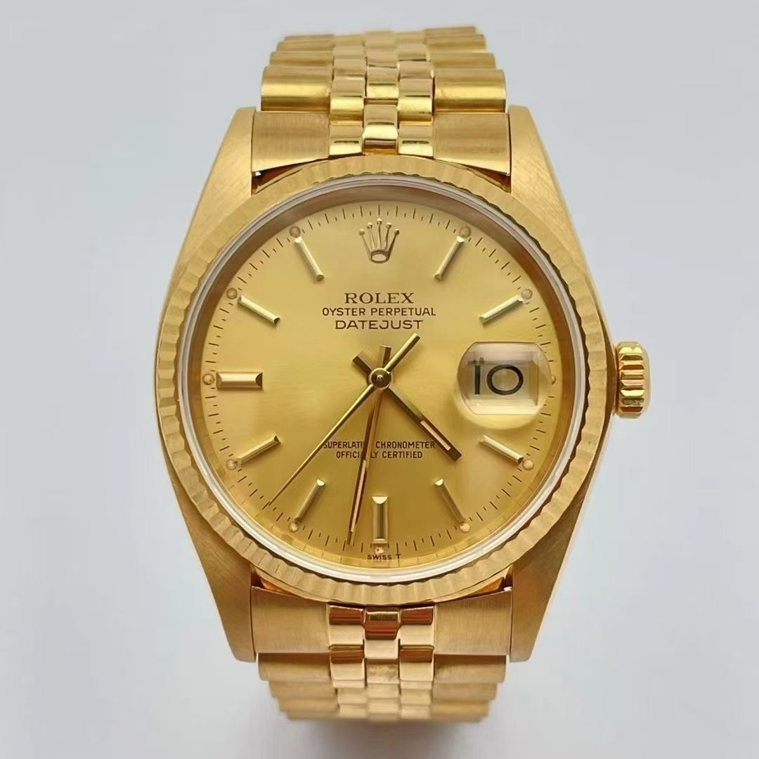95新 Rolex/劳力士 全金日志型/单表/16018/36mm/18K黄金/95新