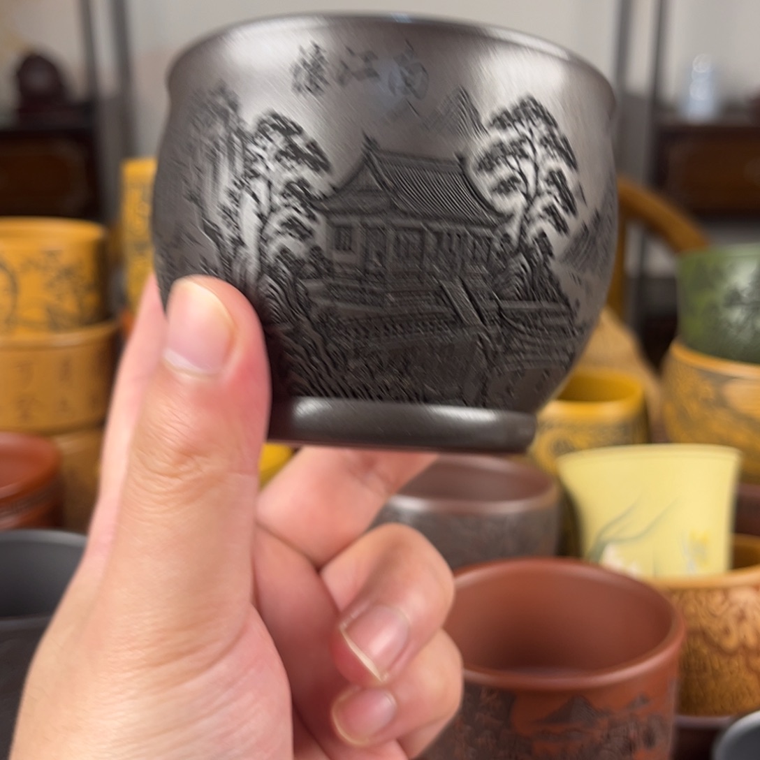 茶杯紫砂紫砂主人杯 手工制作