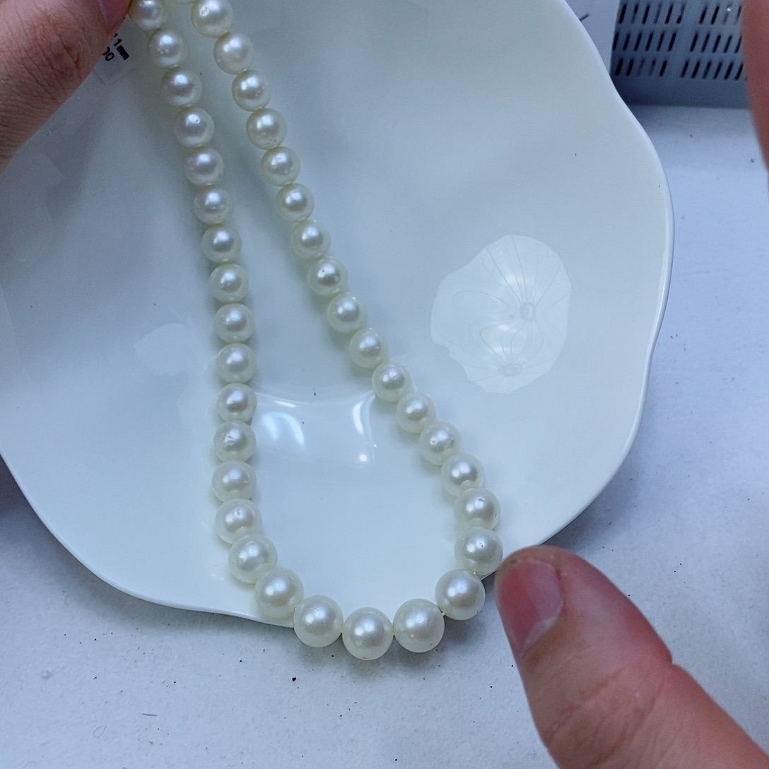 海水珍珠银S925镶嵌颈饰