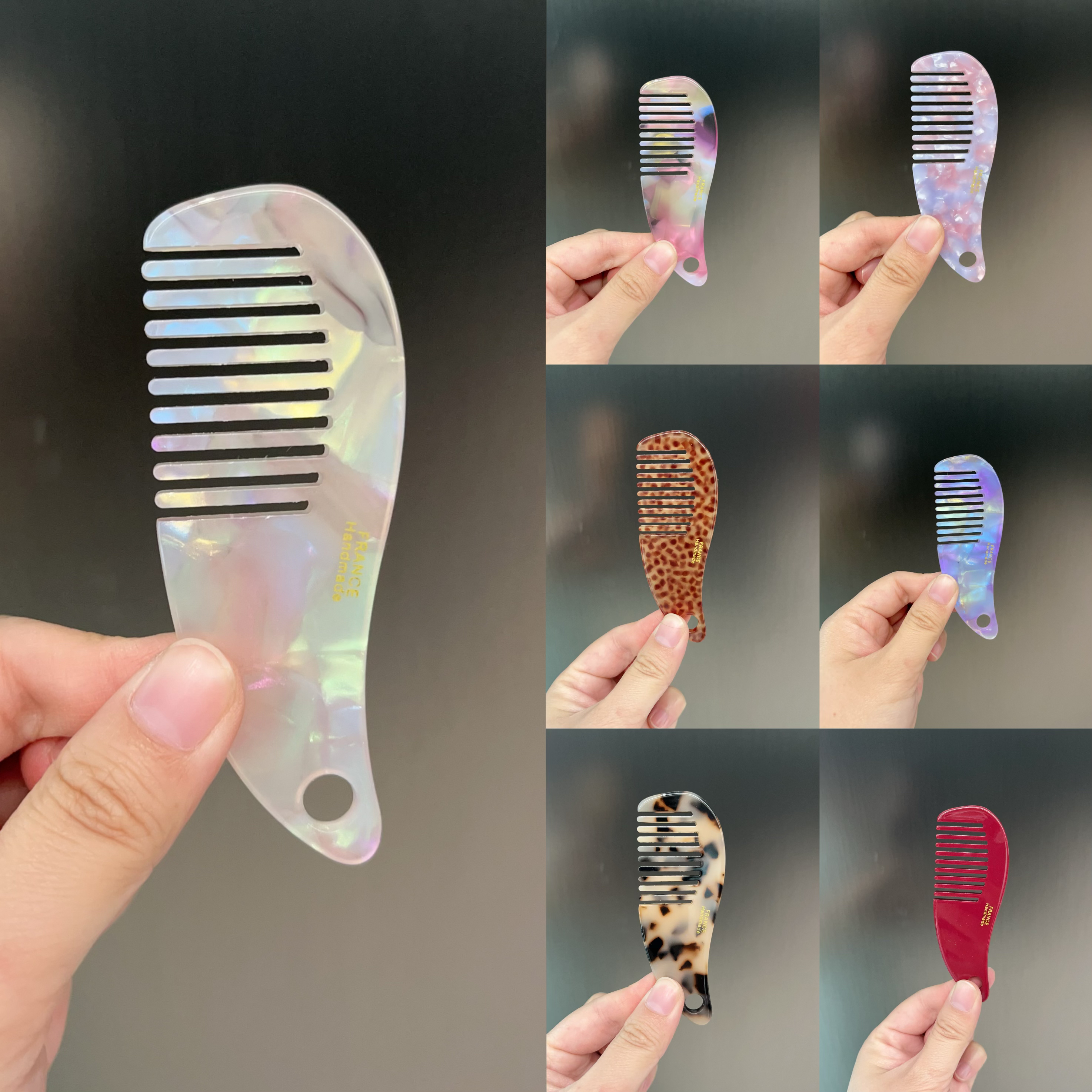 新款网红醋酸迷你刘海梳网红梳子防静电